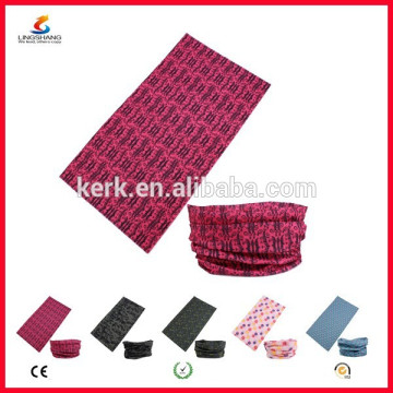 Ningbo Lingshang LSB-5407 100% Polyester Microfibre Custom Bandana Seamless headwear skull neck tube